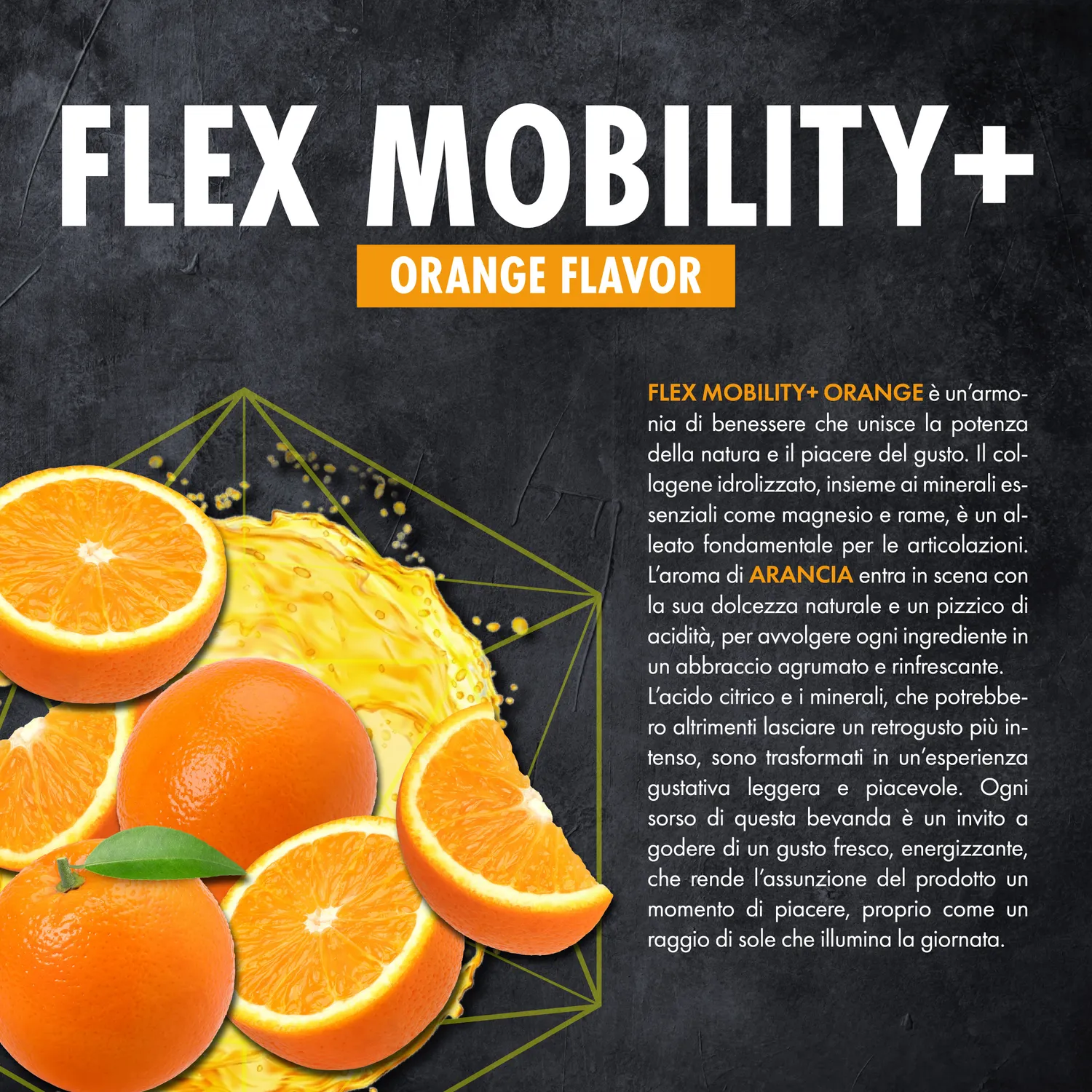 4 Plus Nutrition Flex Mobility+ integratore collagene orange 500 g