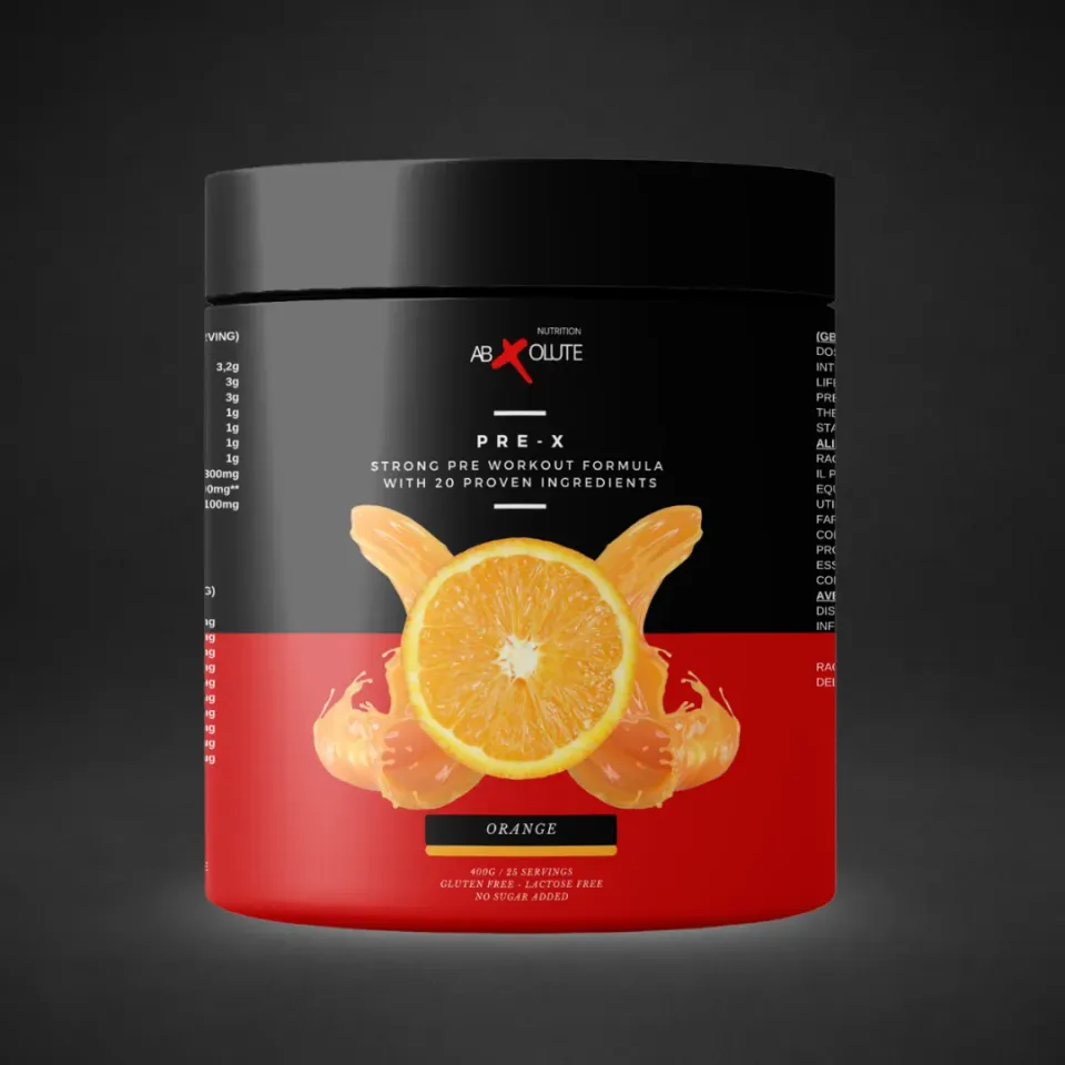 ABXOLUTE PRE-X Pre-Workout Arancia 400g caffeina