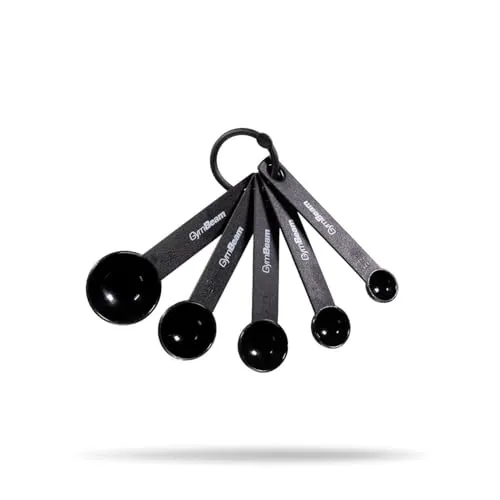GymBeam Set Misurini Cucina 5 pezzi nero dosatore polveri