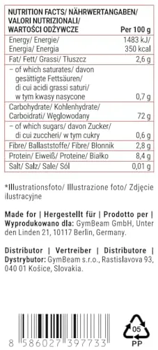 GymBeam Riso Rosso Jasmine Integrale 500 g bio