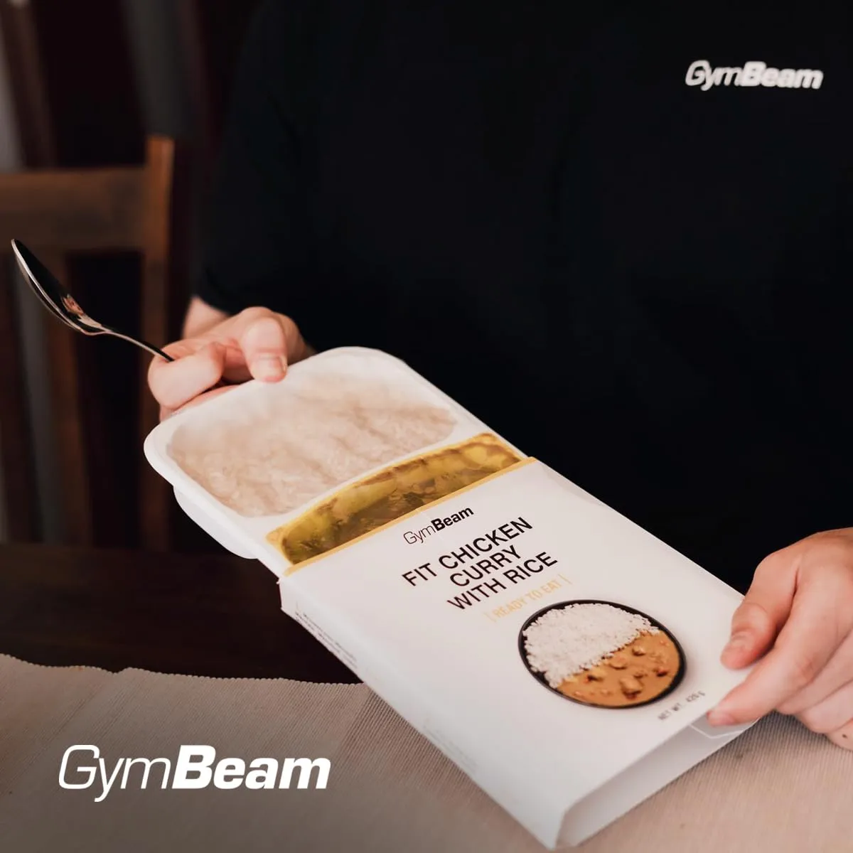 GymBeam FIT Ready to Eat pollo curry riso 420g proteico