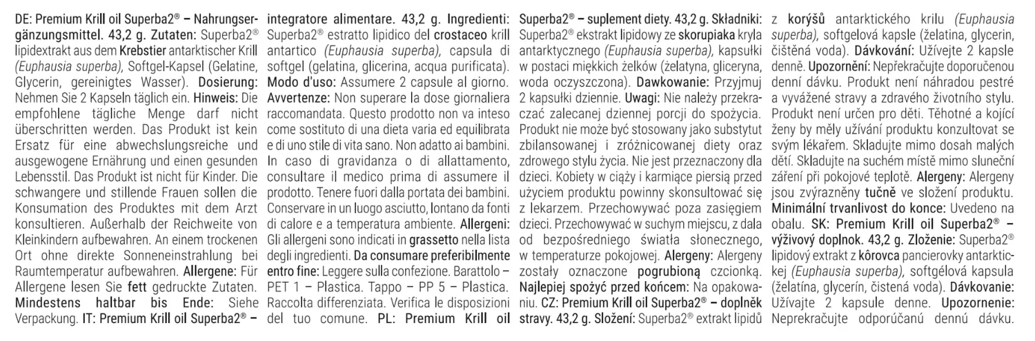 GymBeam Krill Premium Superba2 olio krill 60 capsule omega 3