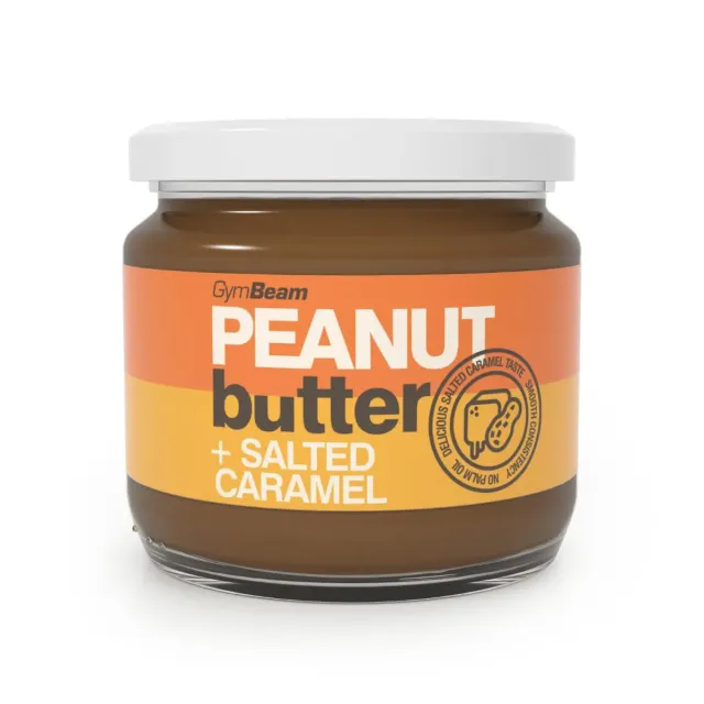 GymBeam Burro di Arachidi Caramello Salato 340 g
