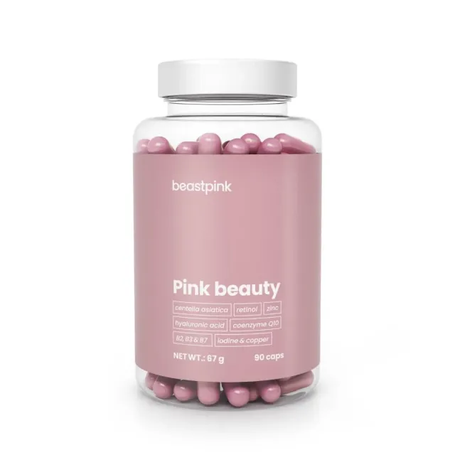 GymBeam Pink Beauty integratore bellezza 90 capsule ialuronico