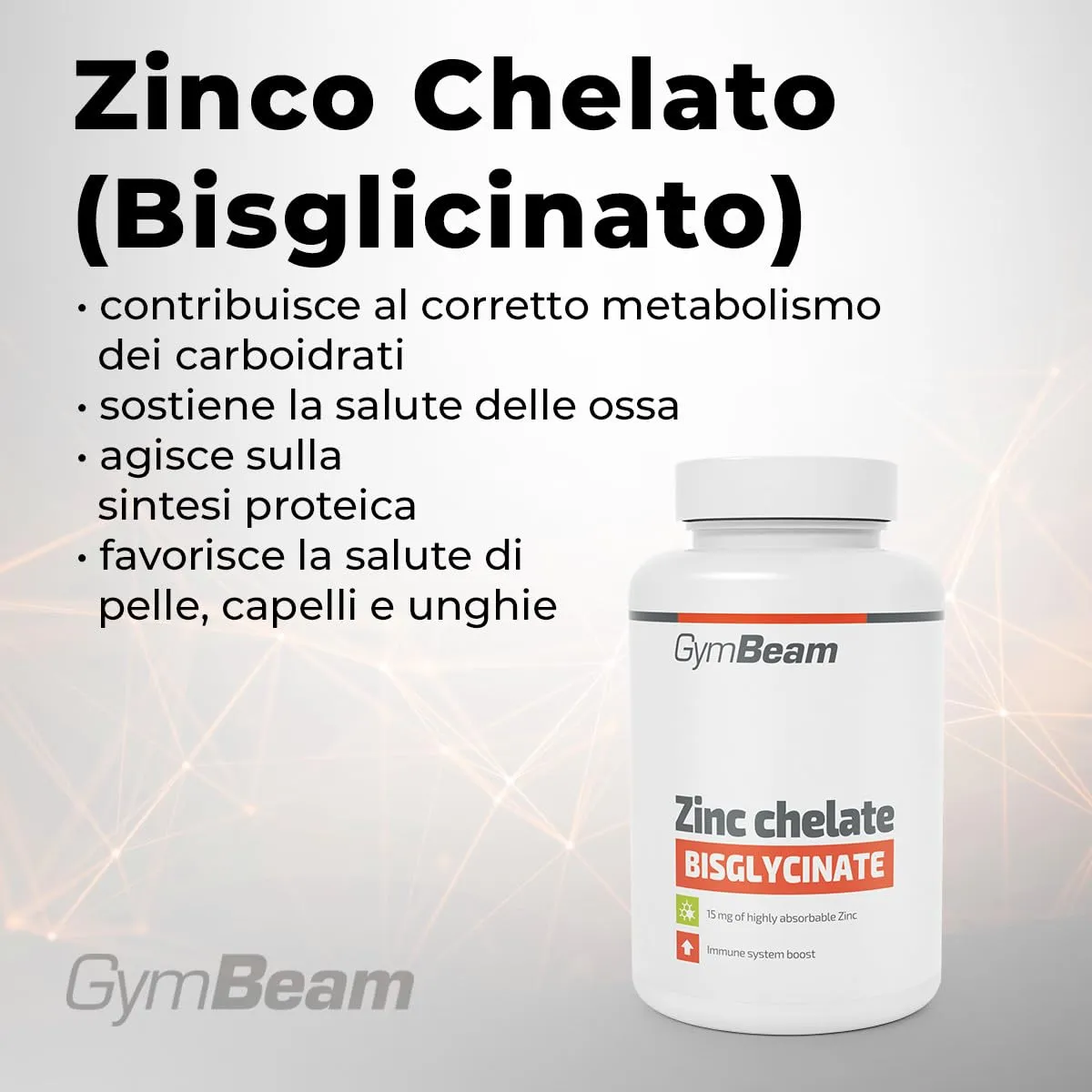 GymBeam Zinco 15 mg Integratore 90 tabs