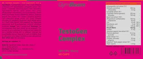 GymBeam TestoGen Complex capsule testobooster vegano zinco