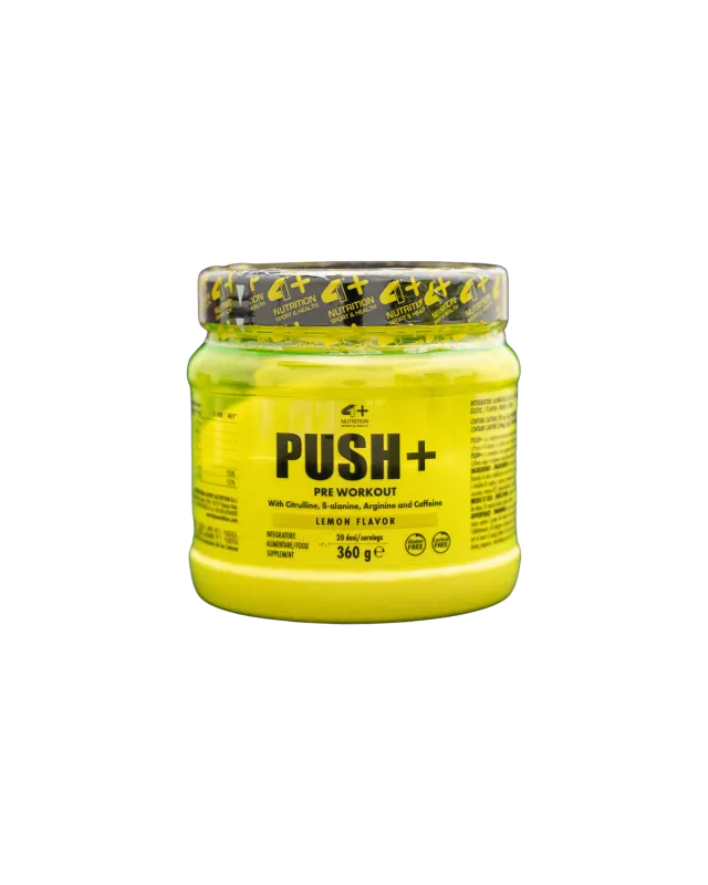 4 Plus Nutrition Push+ pre workout 360 g beta alanina energia