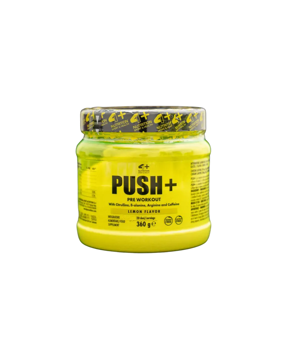 4 Plus Nutrition Push+ pre workout 360 g beta alanina energia