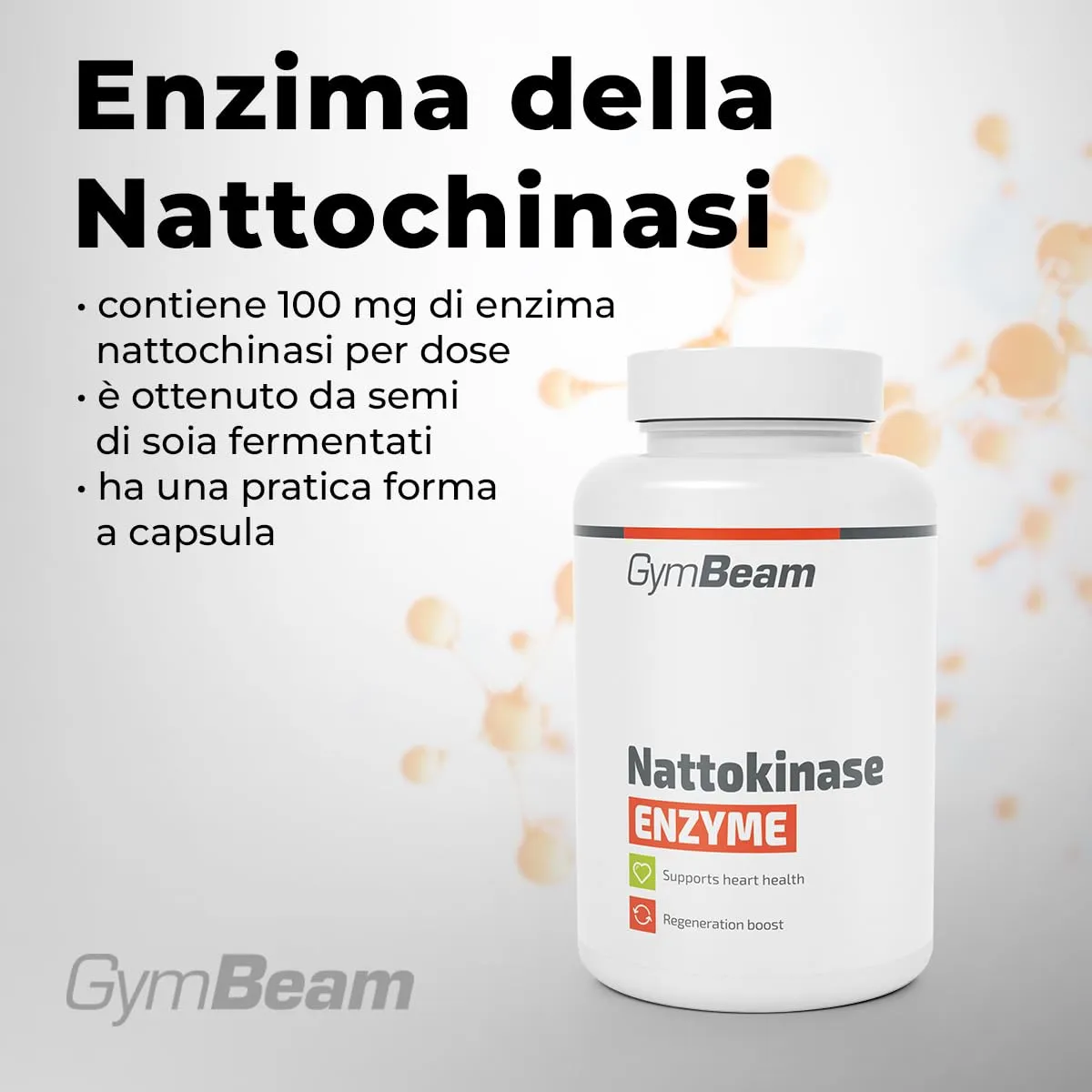 GymBeam Nattochinasi 100 mg Capsule 90 cps Circolazione