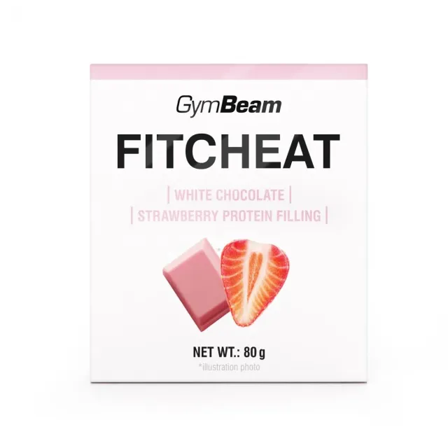 GymBeam Fitcheat Cioccolato Proteico 80 g Fragola