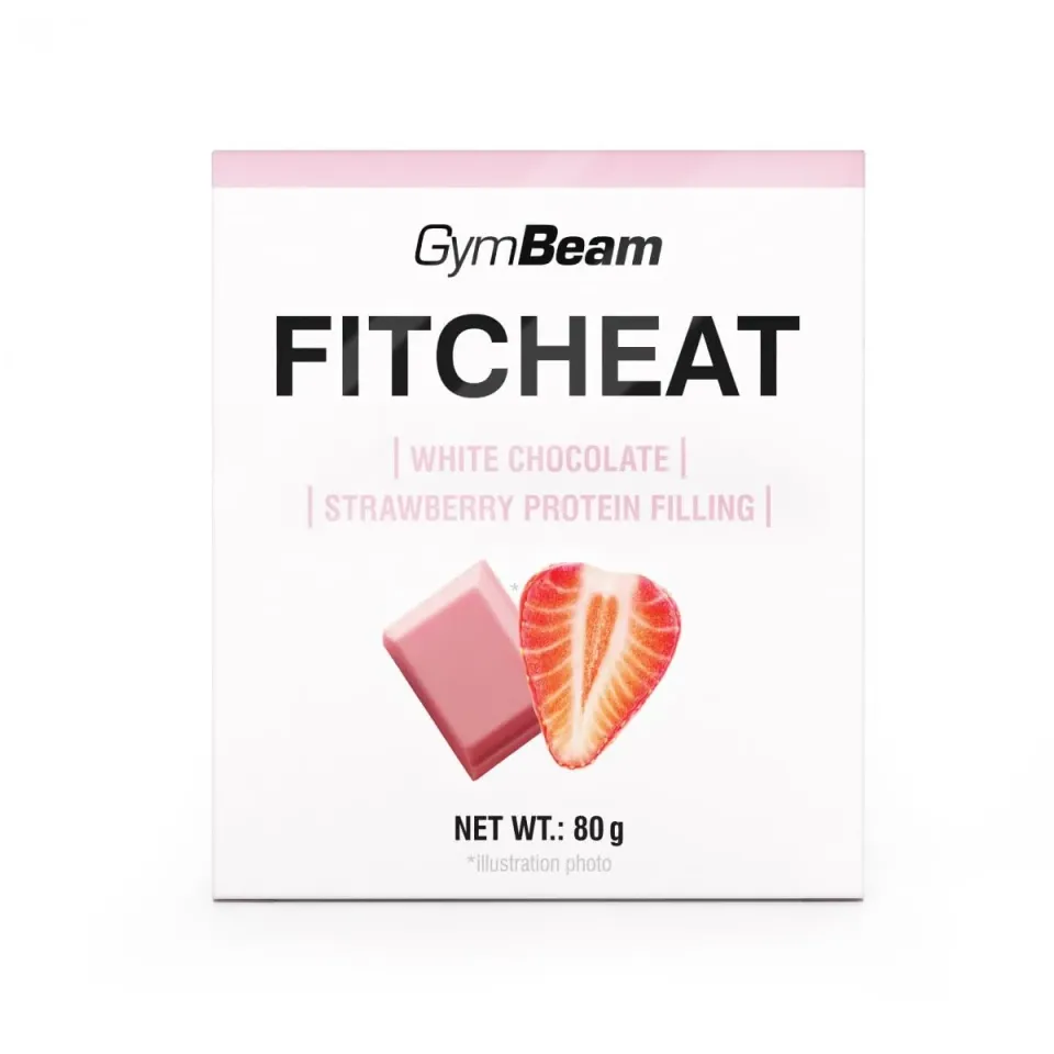 GymBeam Fitcheat Cioccolato Proteico 80 g Fragola