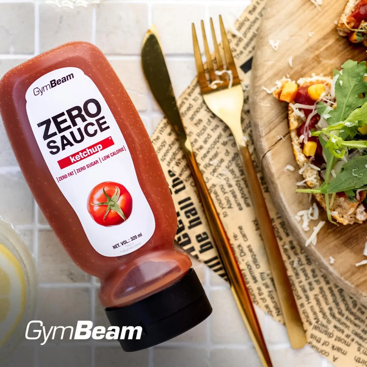 GymBeam Salsa Zero Ketchup zero zuccheri 320 ml vegano