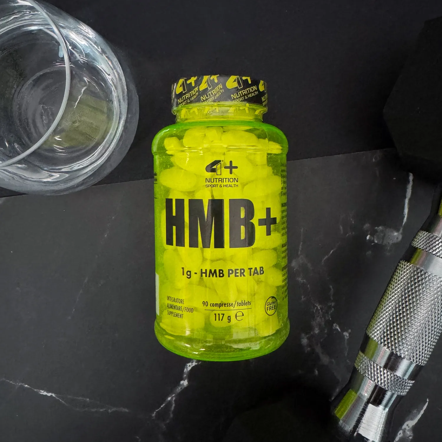 4 Plus Nutrition HMB+ integratore aminoacidi 90 compresse massa