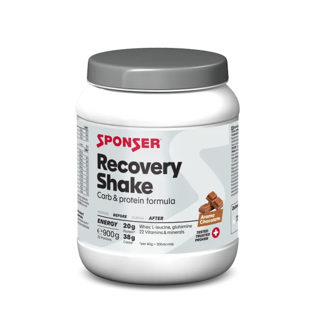 Sponser Recovery Shake proteine Chocolate barattolo 900 g recupero