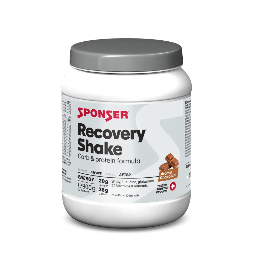 Sponser Recovery Shake proteine Chocolate barattolo 900 g recupero