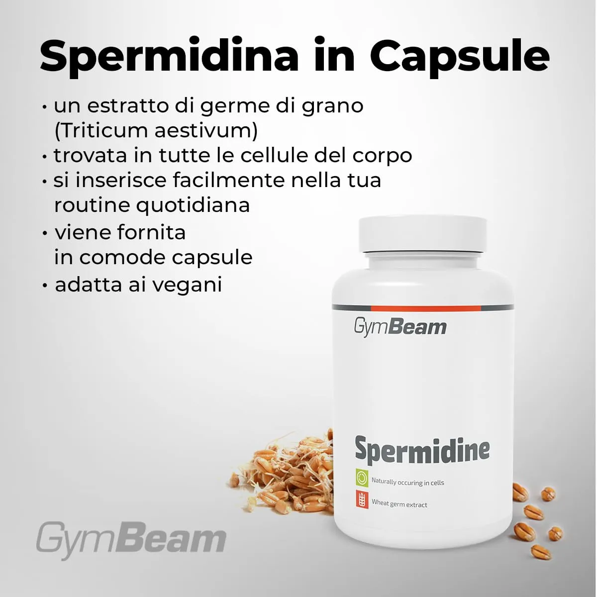 GymBeam Spermidina Capsule 90 cps Germe di Grano Vegane