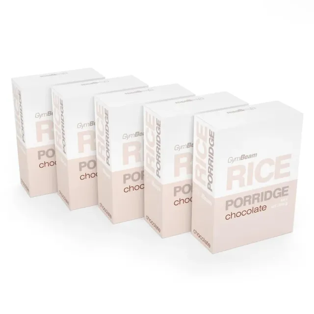GymBeam Porridge di Riso Cioccolato Senza Glutine 5x500 g