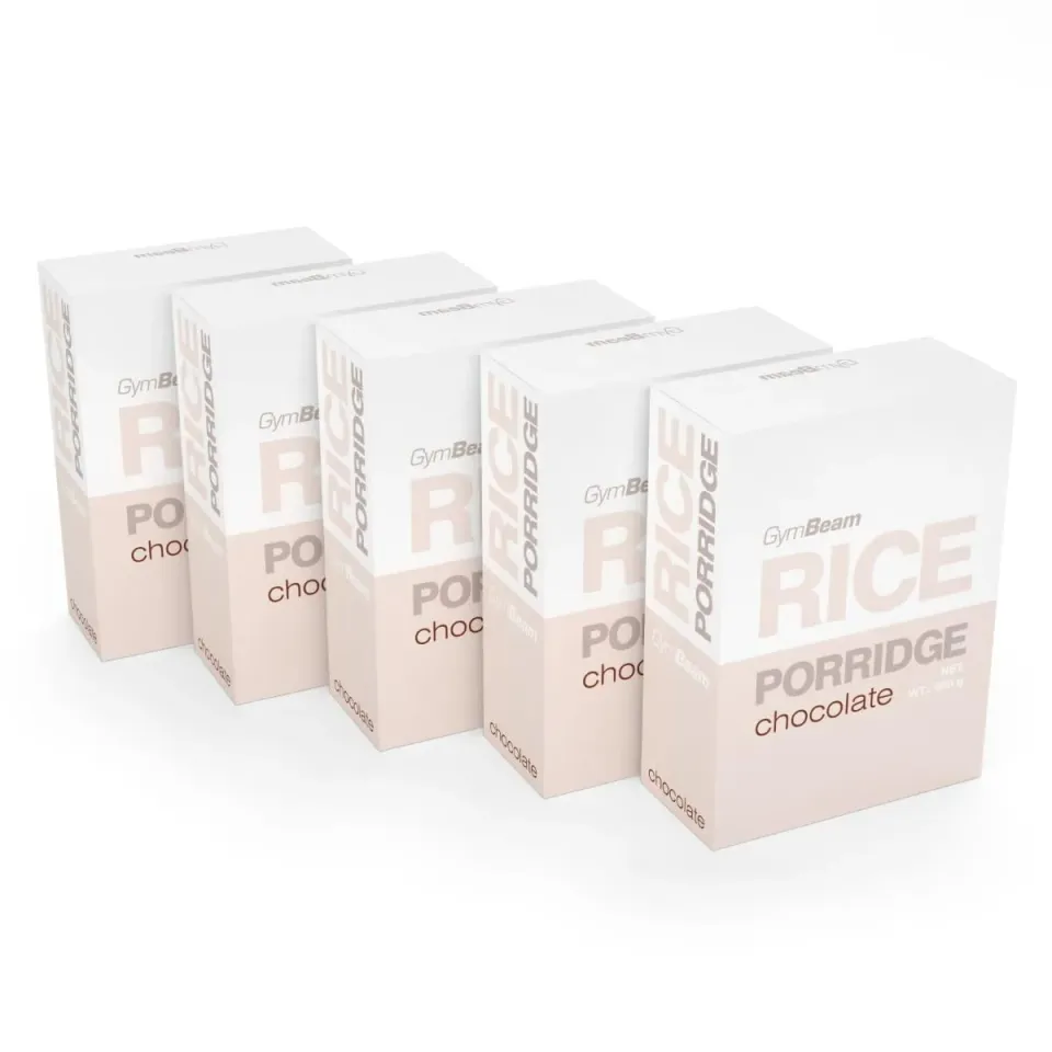 GymBeam Porridge di Riso Cioccolato Senza Glutine 5x500 g