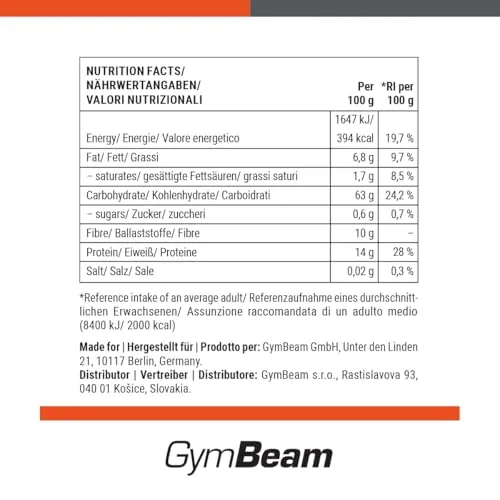 GymBeam Avena Istantanea farina 1000 g chocolate