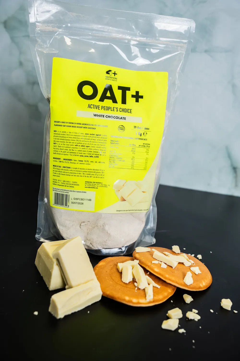 4 Plus Nutrition OAT+ Farina Avena 1 kg Apple Pie Ricca Fibre
