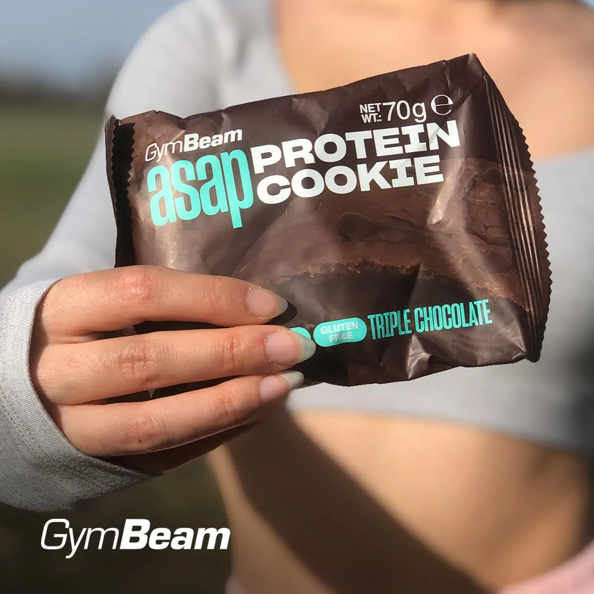 GymBeam ASAP cookie proteico Triple Chocolate 10x70g senza glutine