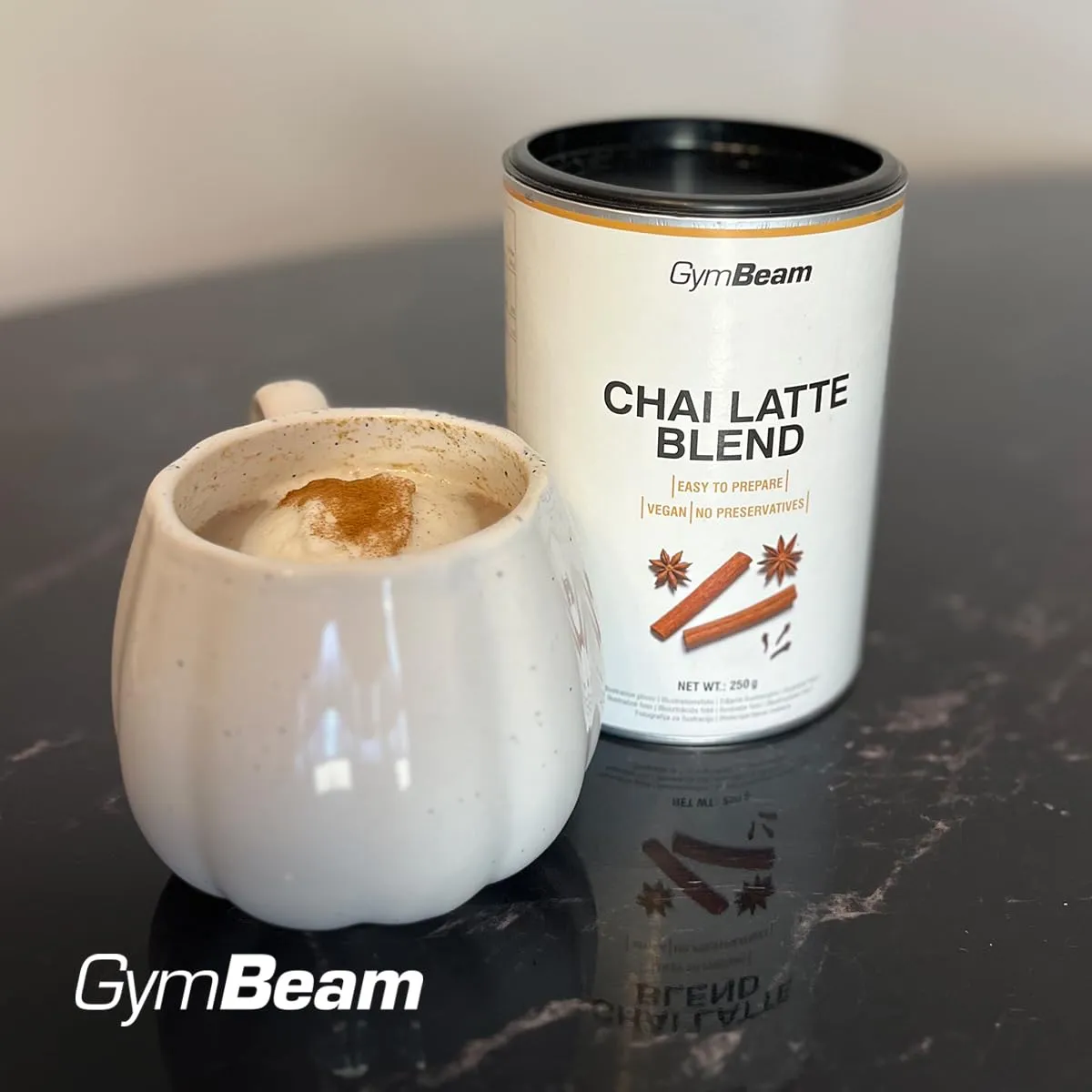 GymBeam Chai Latte miscela 250 g tè nero speziato