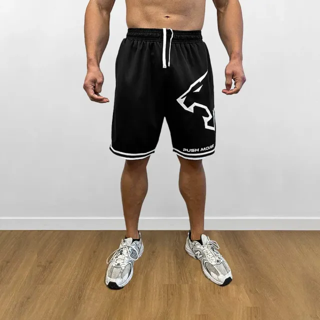 Push More Essential pantaloncini palestra neri uomo