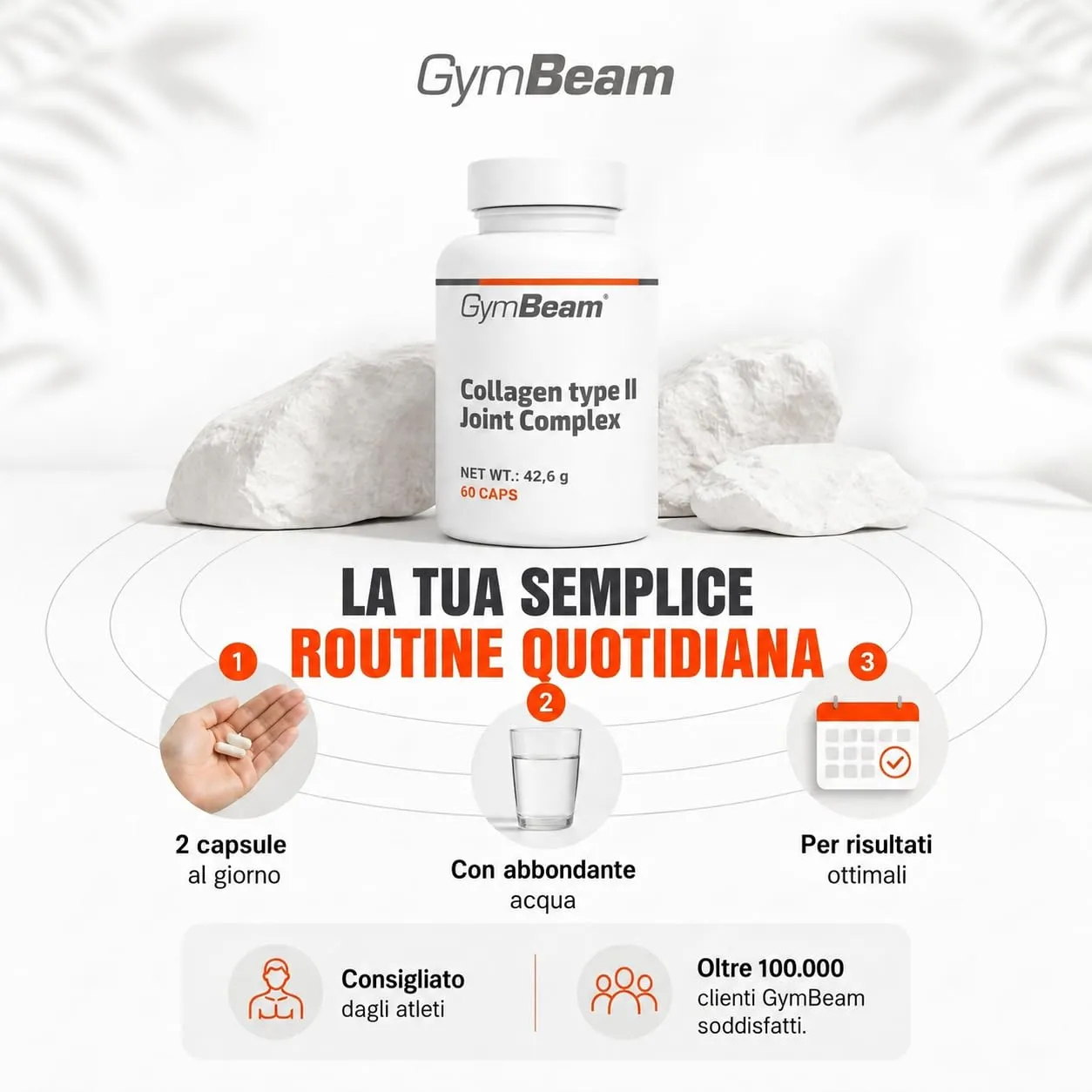 GymBeam Collagene Acido Ialuronico 60 cps tipo II