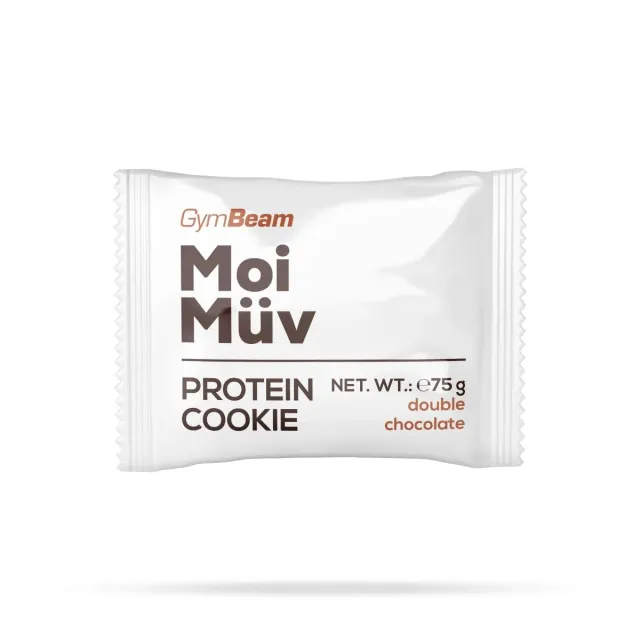 GymBeam MoiMuv Cookie Proteico biscotti double chocolate 12x75g fibre