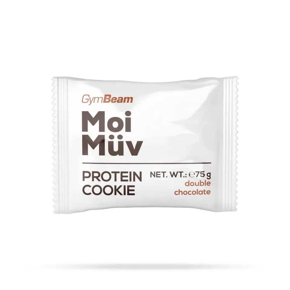 GymBeam MoiMuv Cookie Proteico biscotti double chocolate 12x75g fibre