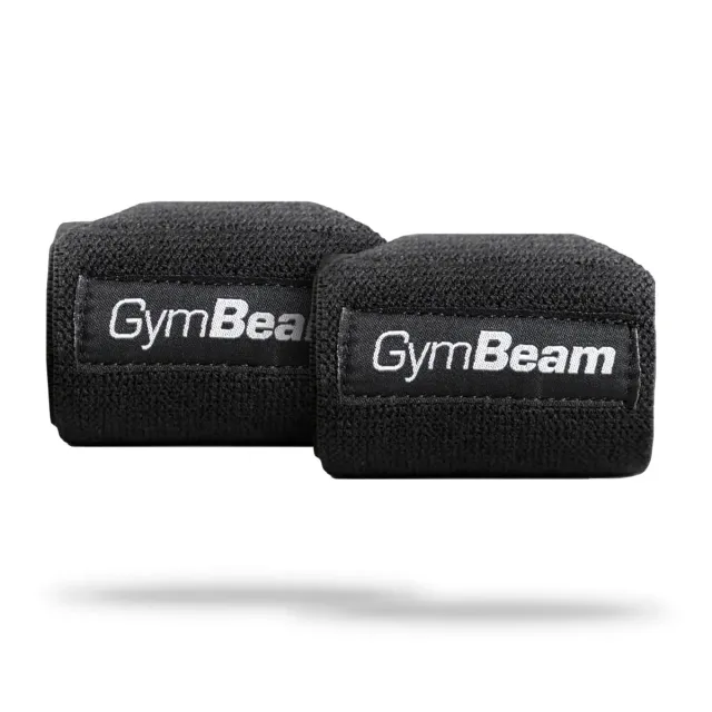 GymBeam Wrist Wrap Press fasce polsi pesi cotone nero