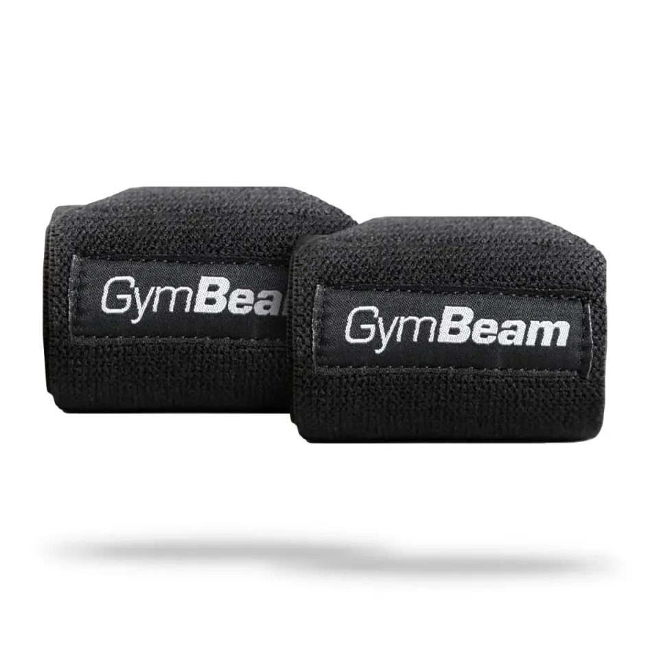 GymBeam Wrist Wrap Press fasce polsi pesi cotone nero