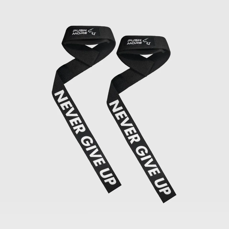 Push More FDO Wrist Straps nere 1 paio presa palestra