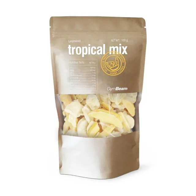 GymBeam Mix Frutta Liofilizzata Tropicale 100 g senza zuccheri