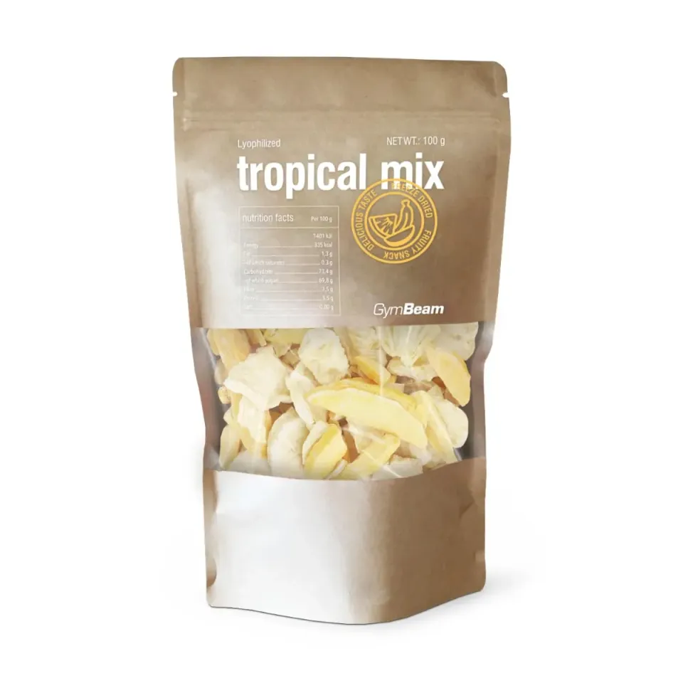 GymBeam Mix Frutta Liofilizzata Tropicale 100 g senza zuccheri