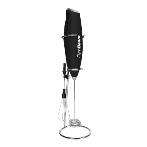 GymBeam Montalatte Portatile frullino 2 fruste con supporto
