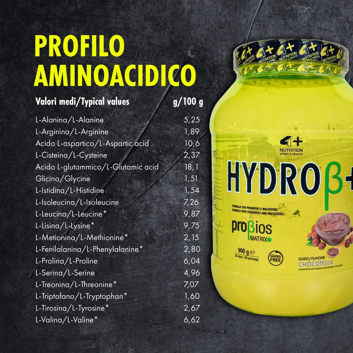 4 Plus Nutrition HYDROβ+ Proteine Idrolizzate 900 g Vanilla Smooth