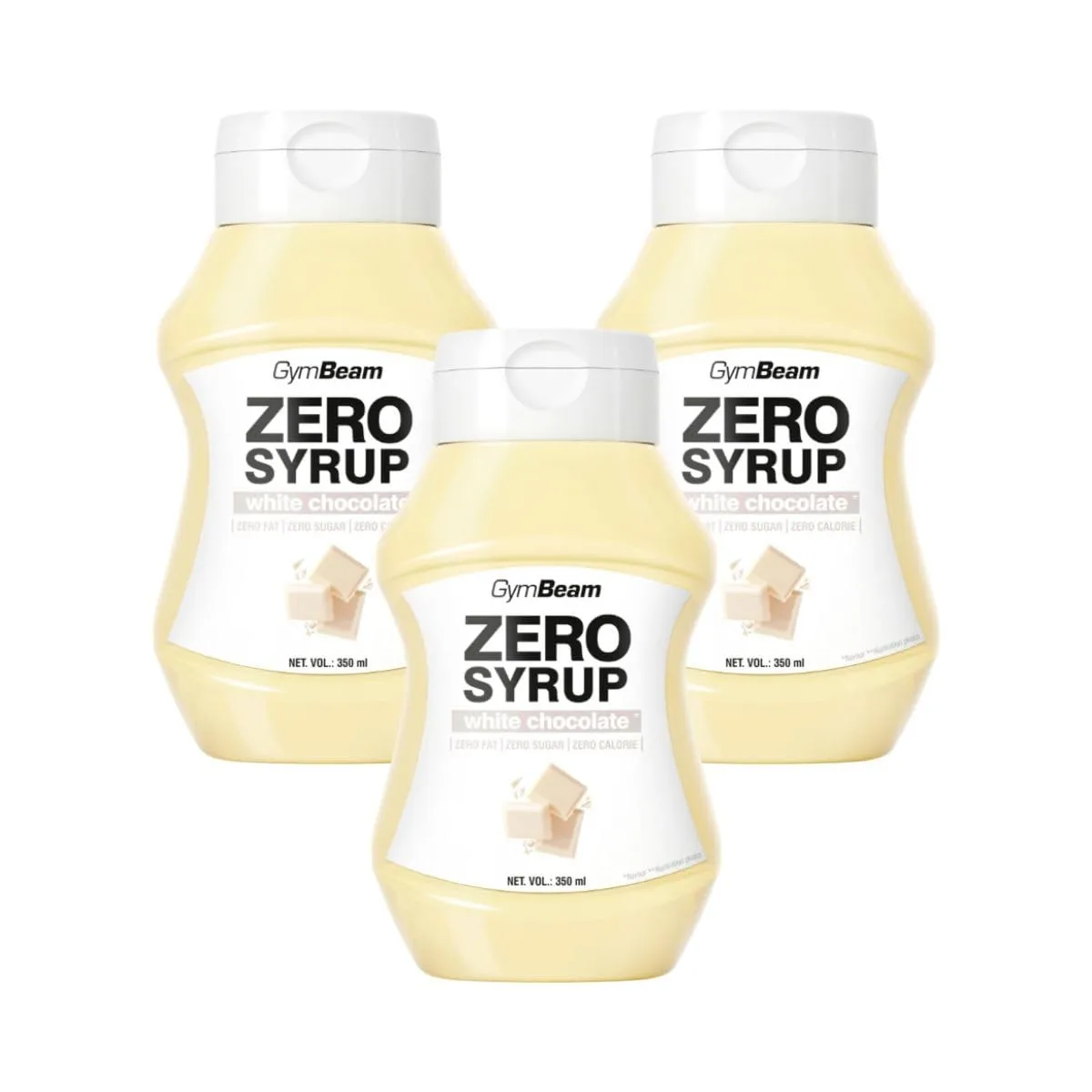 GymBeam Sciroppo Zero white chocolate 350 ml