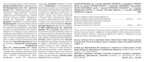 GymBeam Magnesio Chelato + B6 capsule 90 cps rilascio graduale
