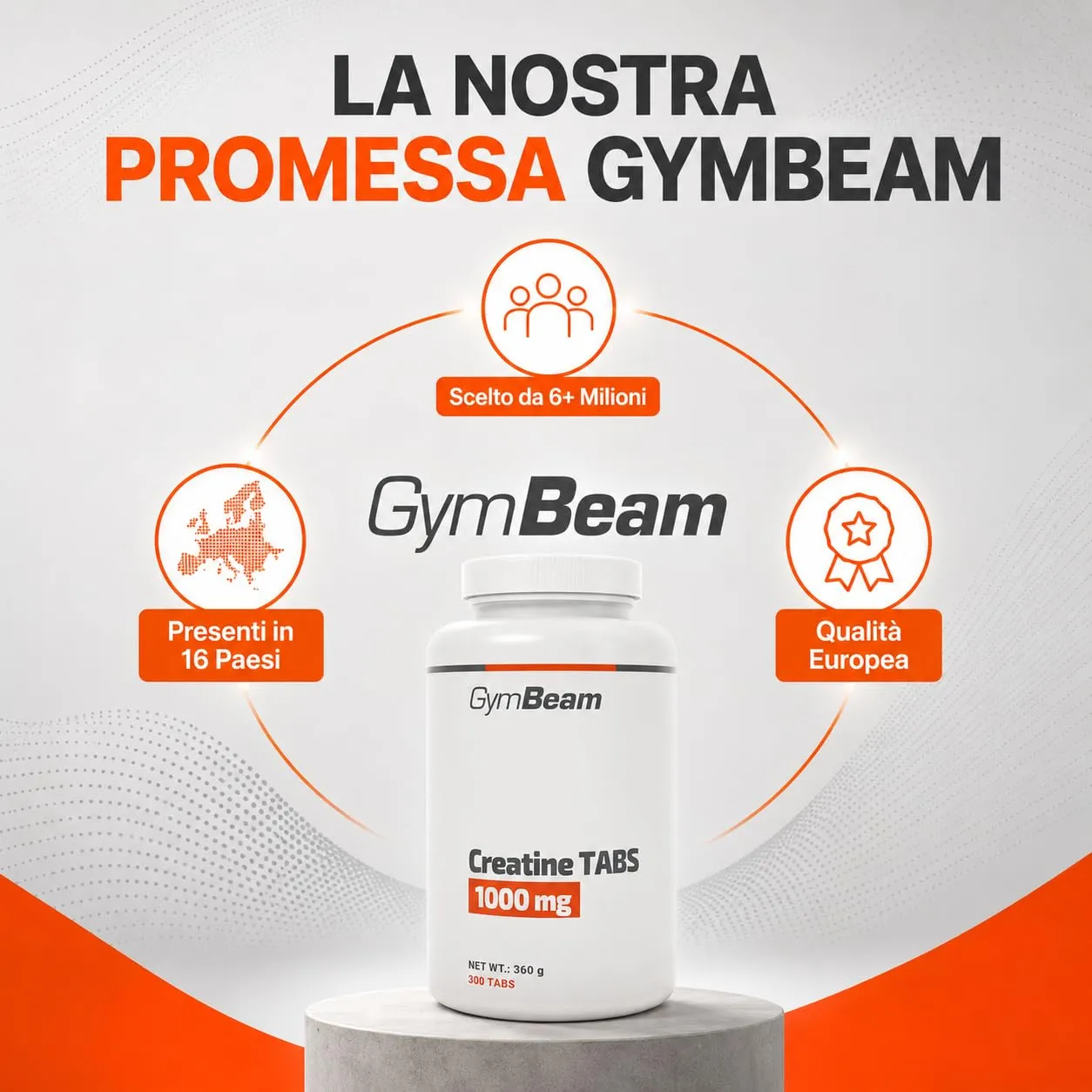 GymBeam Creatina Monoidrato Compresse 300 cps Forza