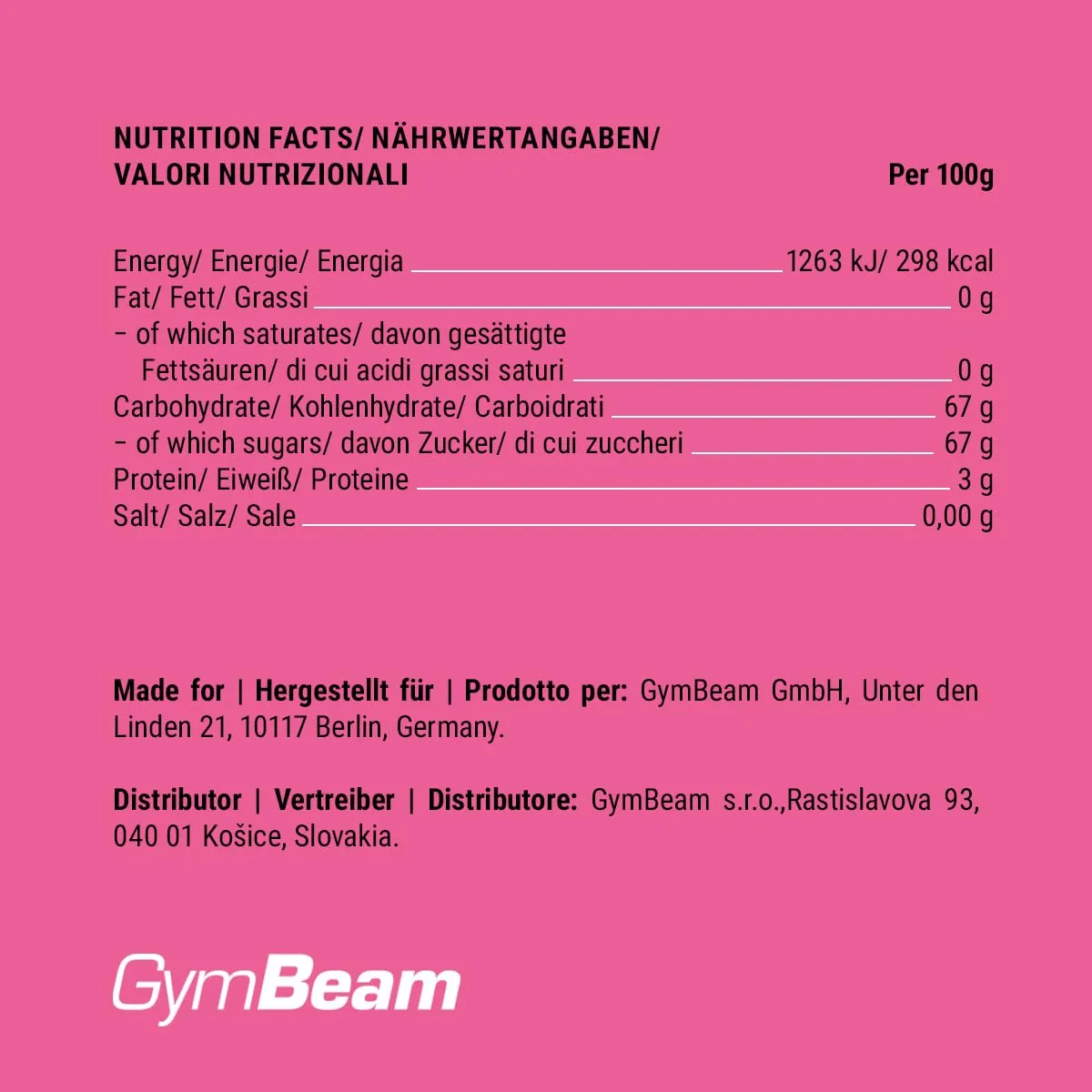 GymBeam Dragon Fruit Liofilizzato 100 g Croccante