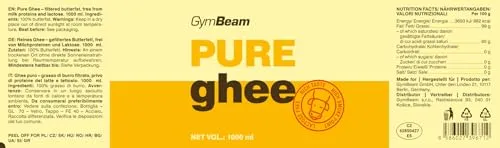 GymBeam Ghee Puro Burro Chiarificato 1000 ml Senza Lattosio