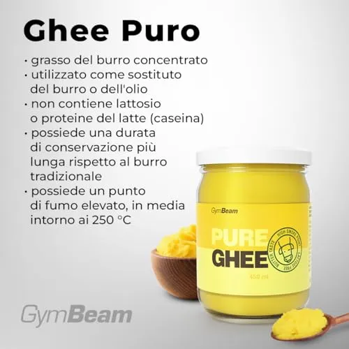 GymBeam Ghee Puro burro chiarificato 450 g