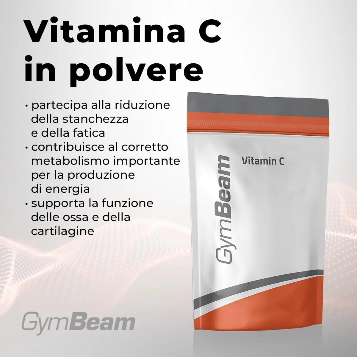 GymBeam Vitamina C Integratore in Polvere 250 g Pura