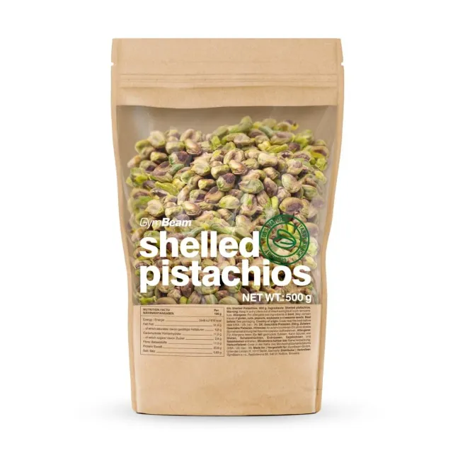 GymBeam Pistacchi Sgusciati 500 g crudi non salati