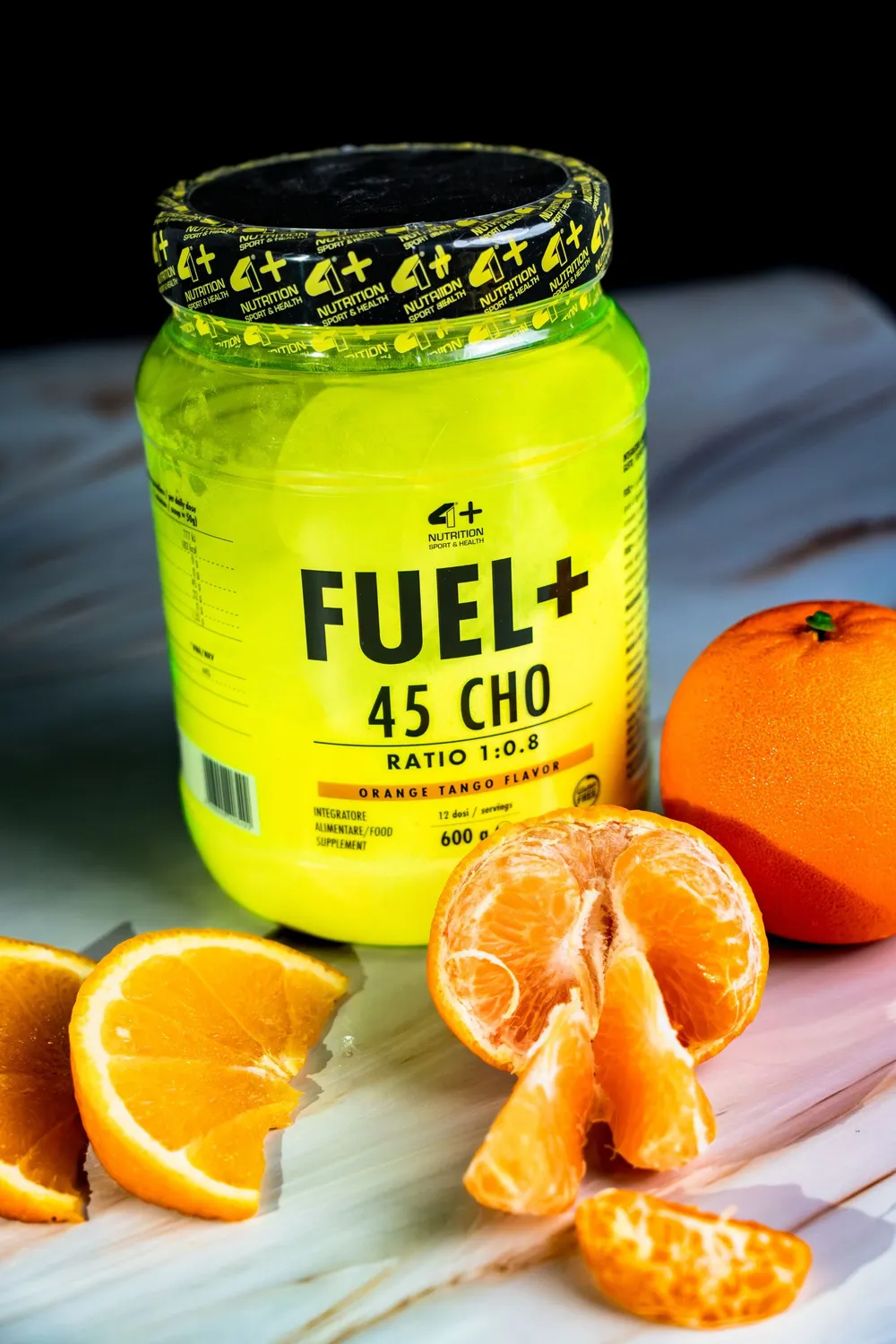 4 Plus Nutrition Fuel+ 45 CHO integratore carboidrati 600 g Orange Tango