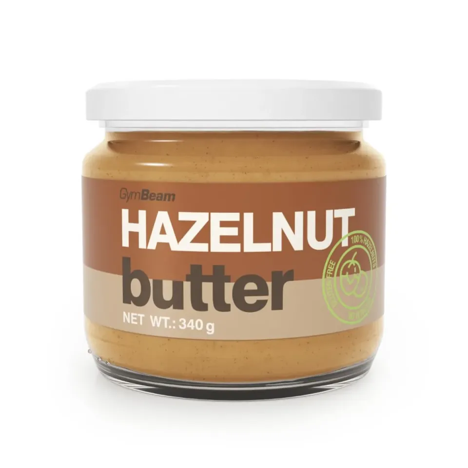 GymBeam Burro di Nocciole 100% crema 340 g senza palma