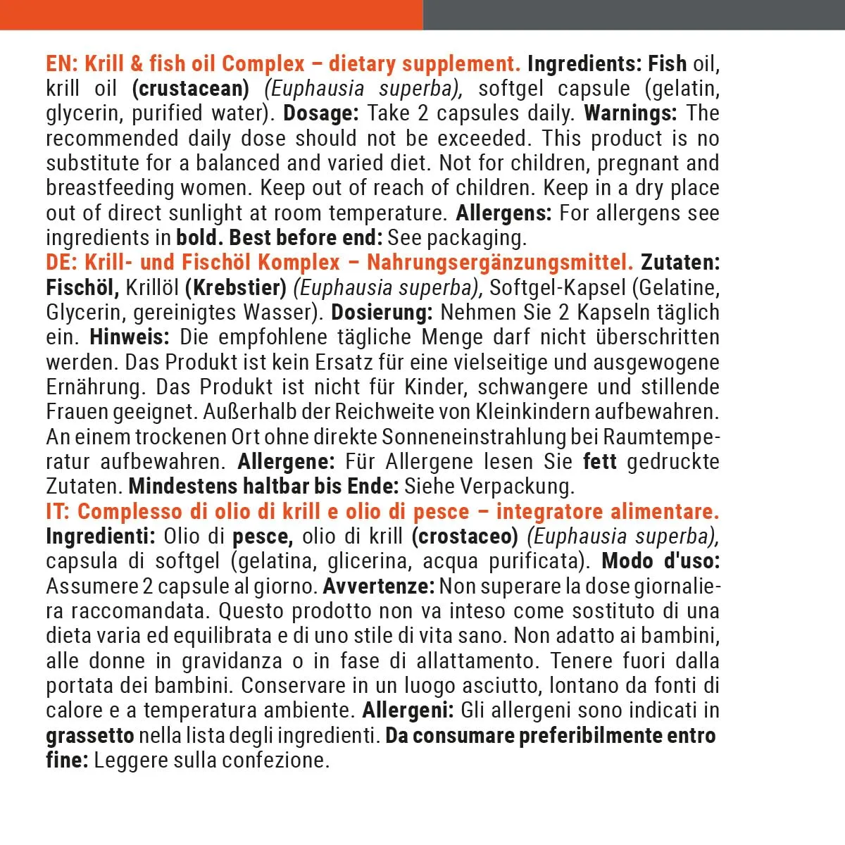 GymBeam Krill e Pesce Omega 3 Capsule 90 cps EPA DHA