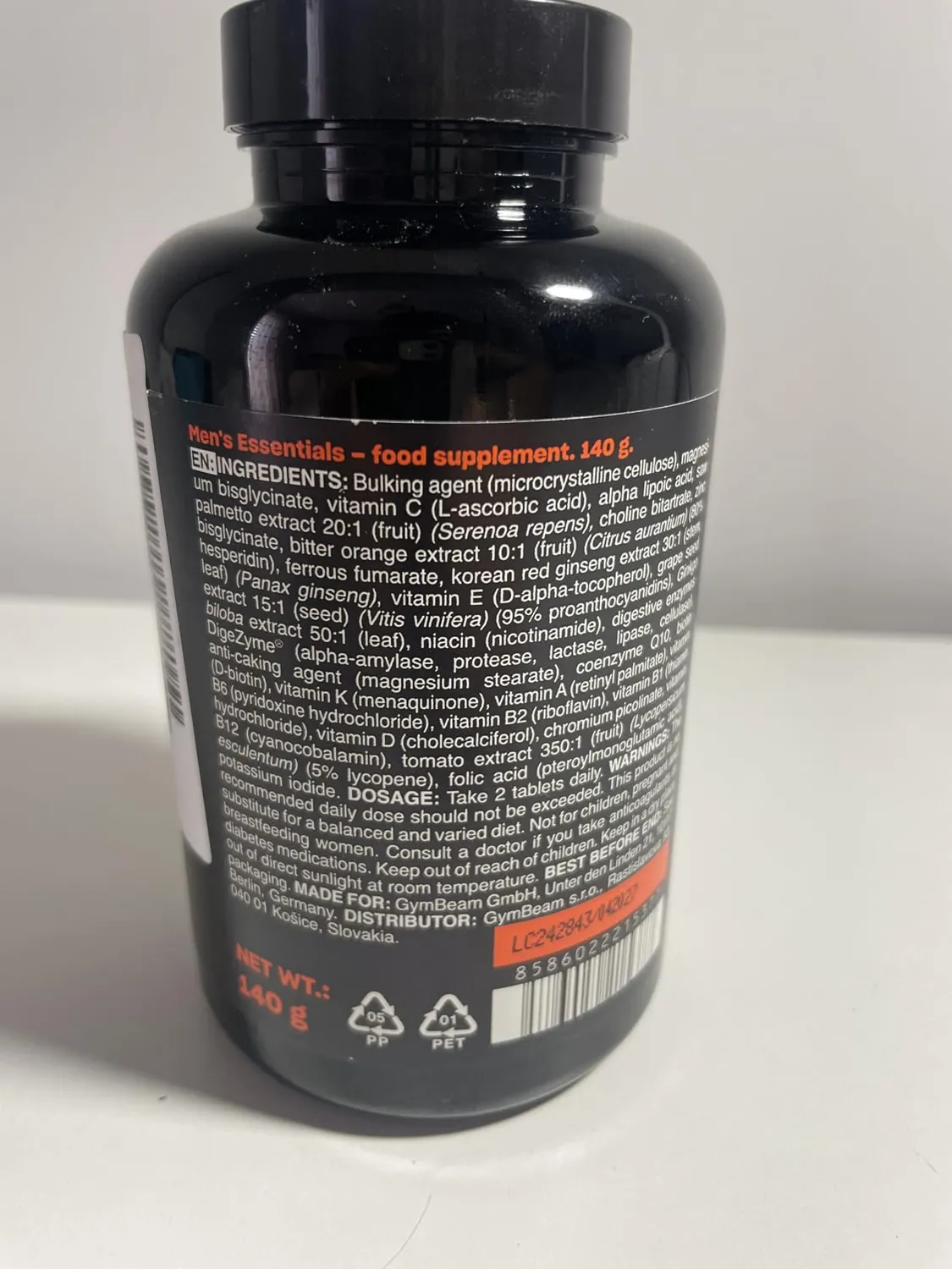 GymBeam Multivitaminico Uomo 120 cpr 27 Attivi Energia