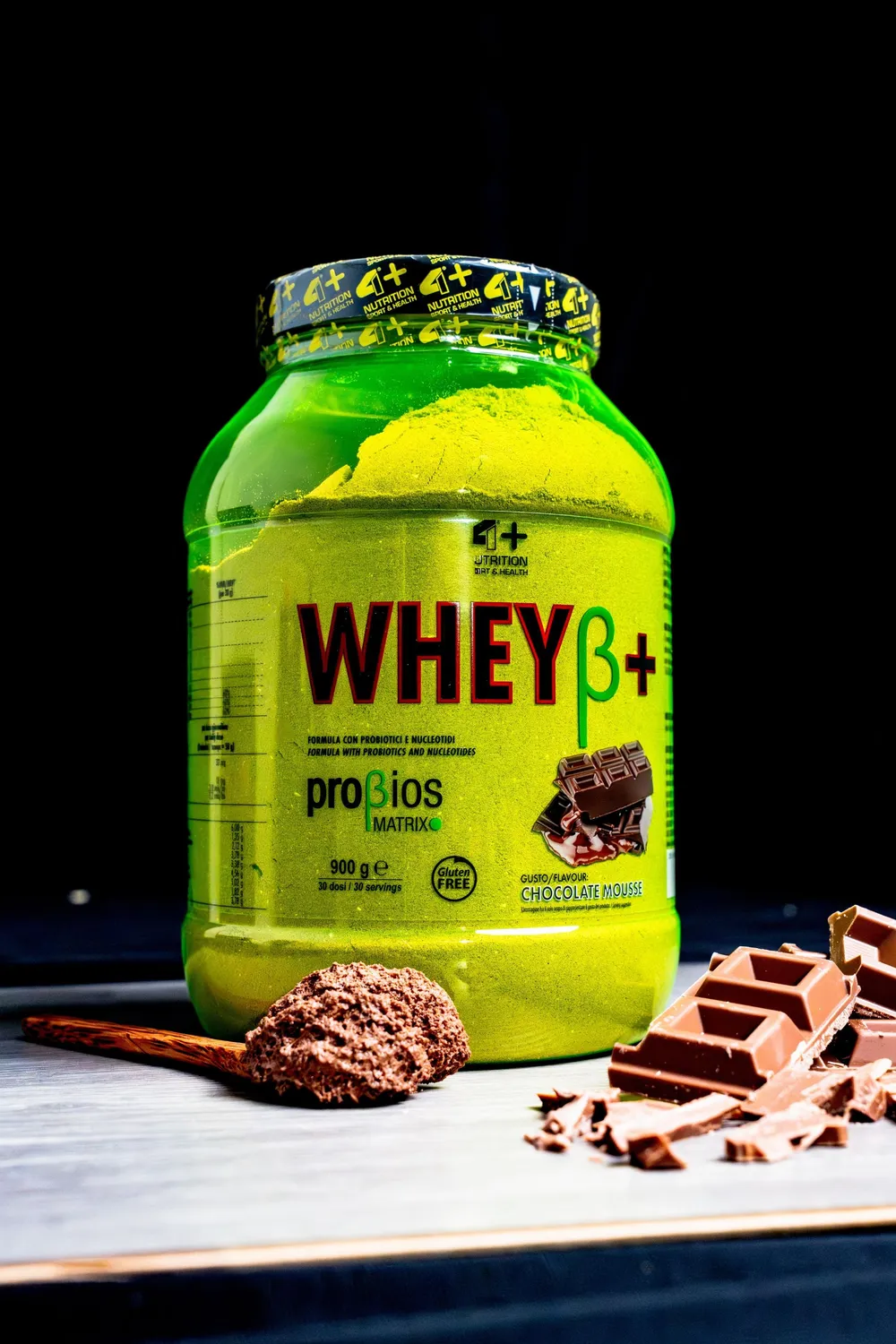4 Plus Nutrition WHEYβ+ Proteine Whey 900 g Chocolate Mousse
